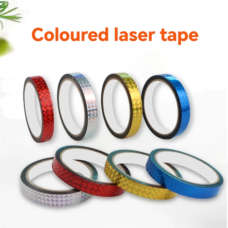 Anillo de gimnasia rítmica para decoración, cinta holográfica con purpurina, aros artísticos, pegatinas, cinta Flash DIY