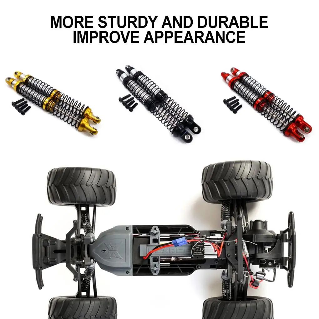 RCGOFOLLOW Aluminum Alloy Rear Shock Absorber RC Upgrade Part Rc Rear Shock Absorber For 1/10 ECX AMP RC Car Part Black