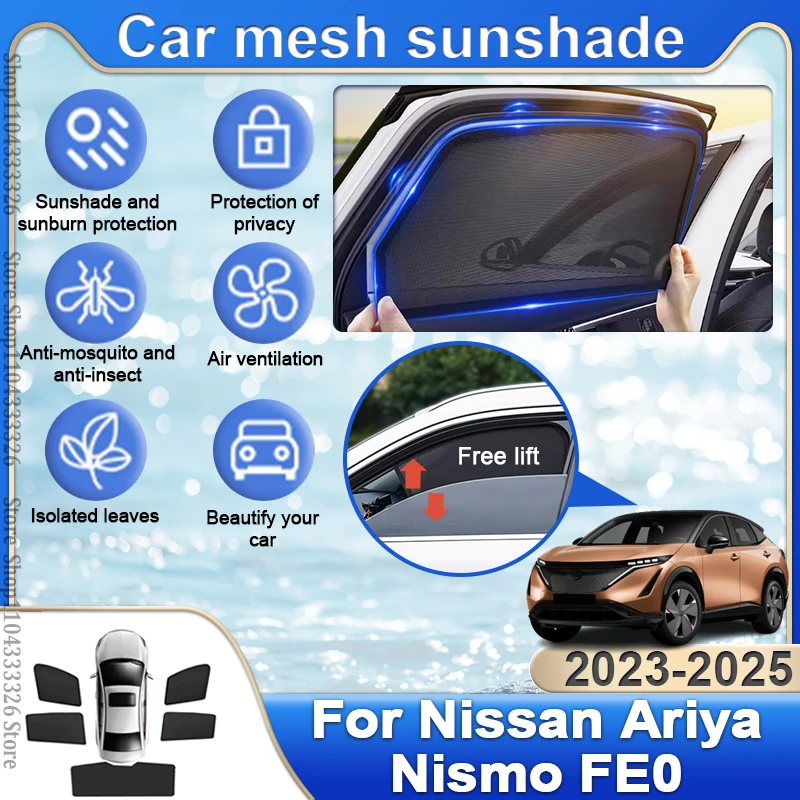 

Для Nissan Ariya Nismo FE0 2023 2024 2025 Магнитный автомобильный солнцезащитный козырек, шторка для окна, защита от ультрафиолета, жалюзи, летние автомобильные детали