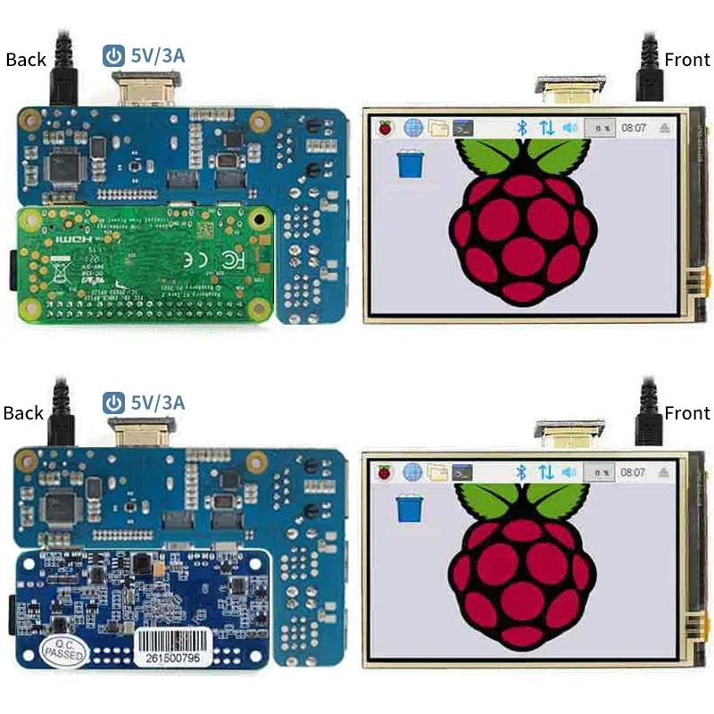 Raspberry Pi Zero 2 W to Pi 3B Expansion Board 4 X USB Zero-to-Pi3-Adapter (B) Raspberry PI 3B 3B+ Replacement Board