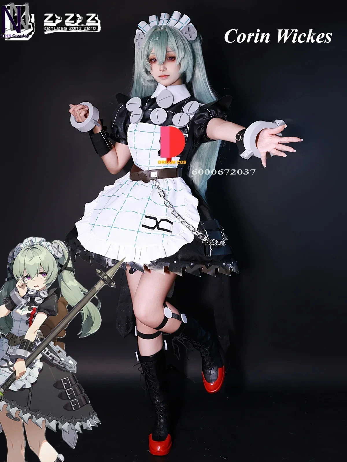 

Zenless Zone Zero Game Corin Wickes Cosplay Maid Outfit Full Set High Quality Costume Halloween Party Anime Clothes Costume