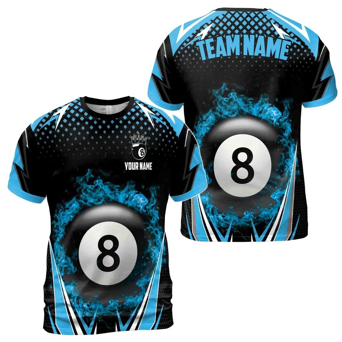 

Trend Biliards Pattern T Shirts 3D Printed Men's Personalized Name Team Name Oversized Breathable Tshirt Fashion Sport Tees Tops