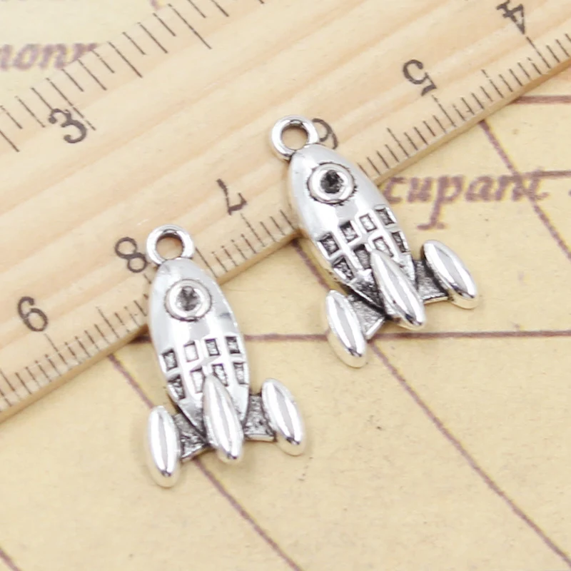 20pcs Charms Missile Rocket Spaceship 23x14mm Tibetan Silver Color Pendants Antique Jewelry Making DIY Handmade Craft