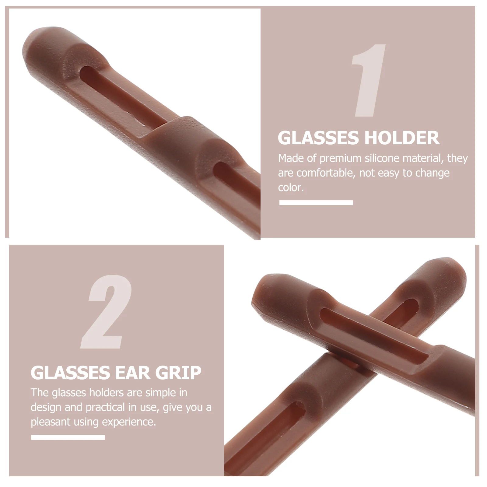 

Eyeglasses Ear Cushions Anti-Slip Silicone Temple Tips Comfortable Fit for Daily Wear Outdoor Activities Work Glasses