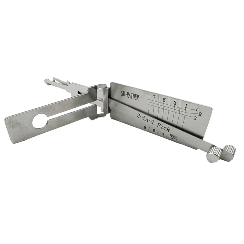 Lishi SU-RAIDER 2 in 1 Lock Pick Decoder Ignition Car Door Opener for Suzuki Motorcycles Left Slot Flat Milling