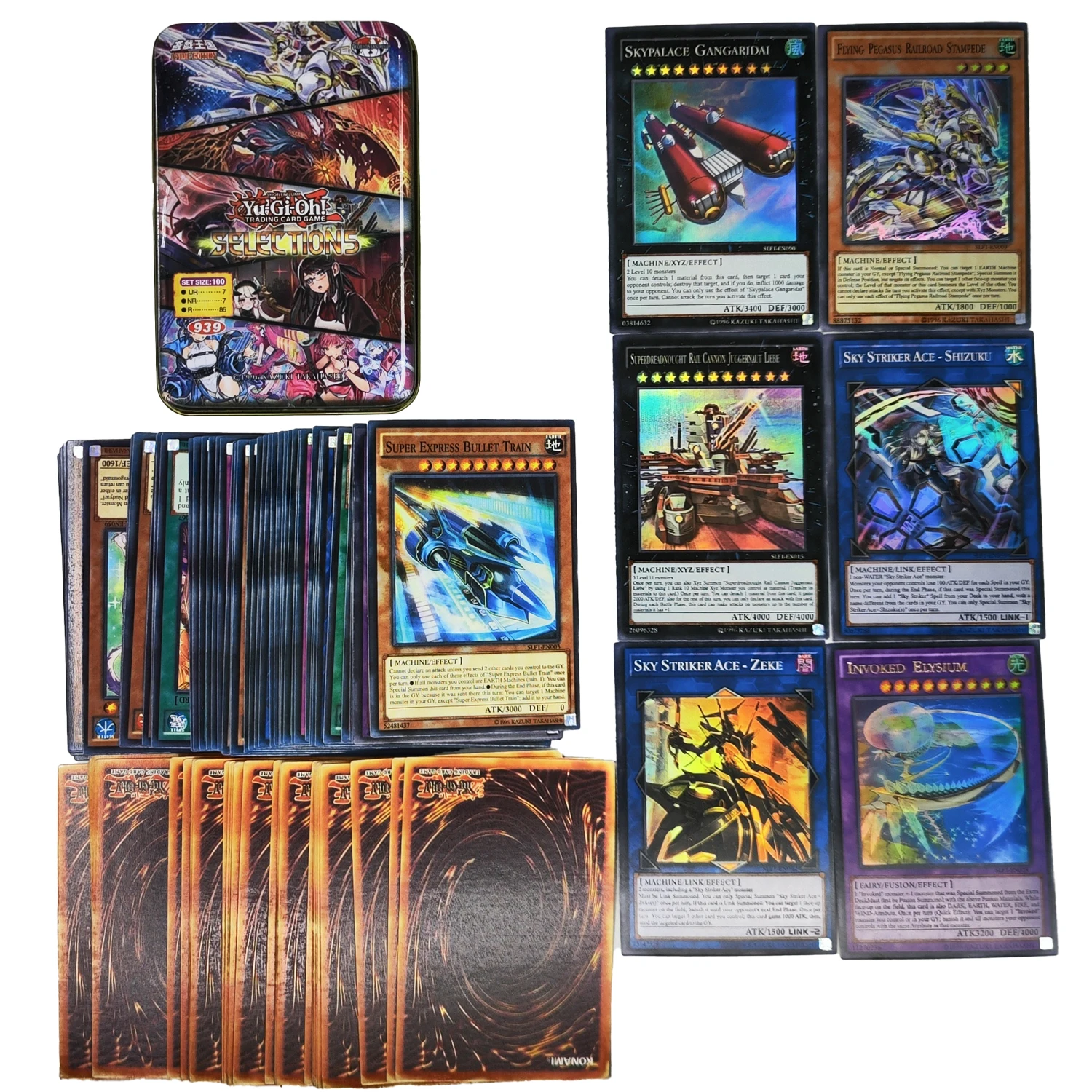 Yu Gi Oh Cards SELECTION5 Card Deck English TCG Holographic Golden White Dragon Duel Game Collection Card with Tin Box