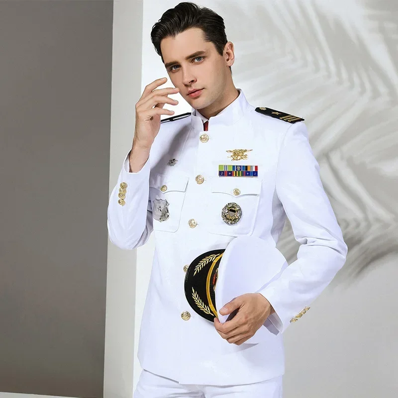 American sailor costume single white suit and accessories