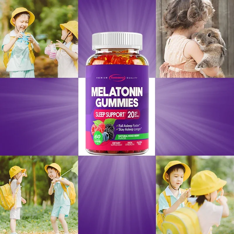 Melatonin Gummies - Improves Insomnia, Relieves Stress, Promotes Sleep, Enhances Immunity, and Supports Health