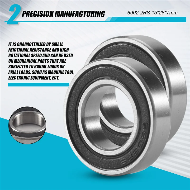 HOES-10PCS 6902-2RS… - image