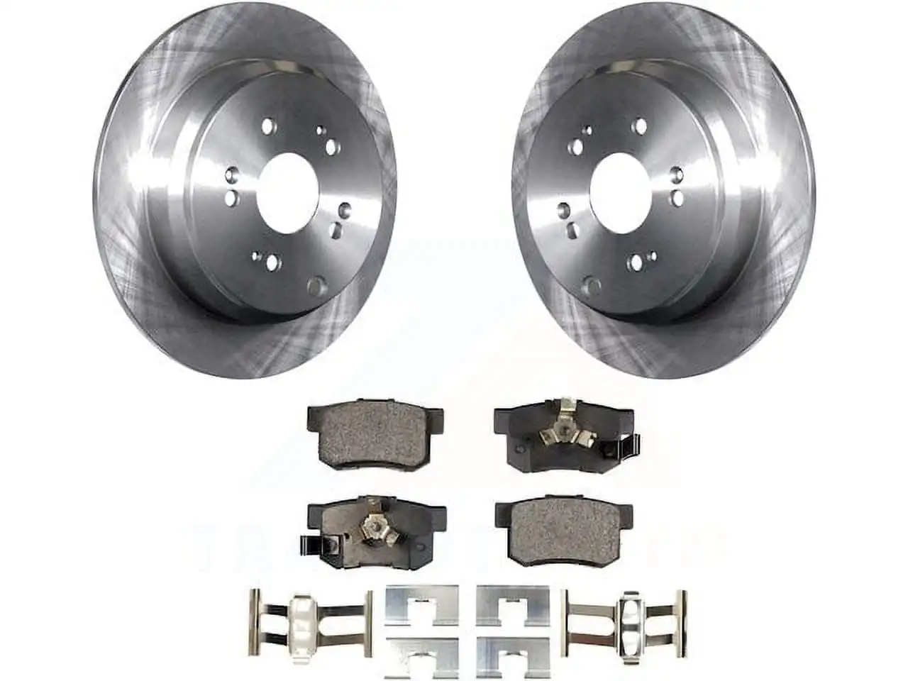 

Rear Ceramic Brake Pad and Coated Rotor Kit - Compatible with 2005 - 2016 Honda CR-V 2006 2007 2008 2009 2010 2011 2012 2013 201