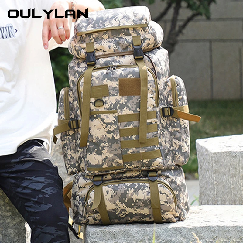 

Oulylan Rucksack Tactical Assault Backpack Hydration Pack System Frame And Hip Belt Hiking Equipment Large Capacity Rucksacks