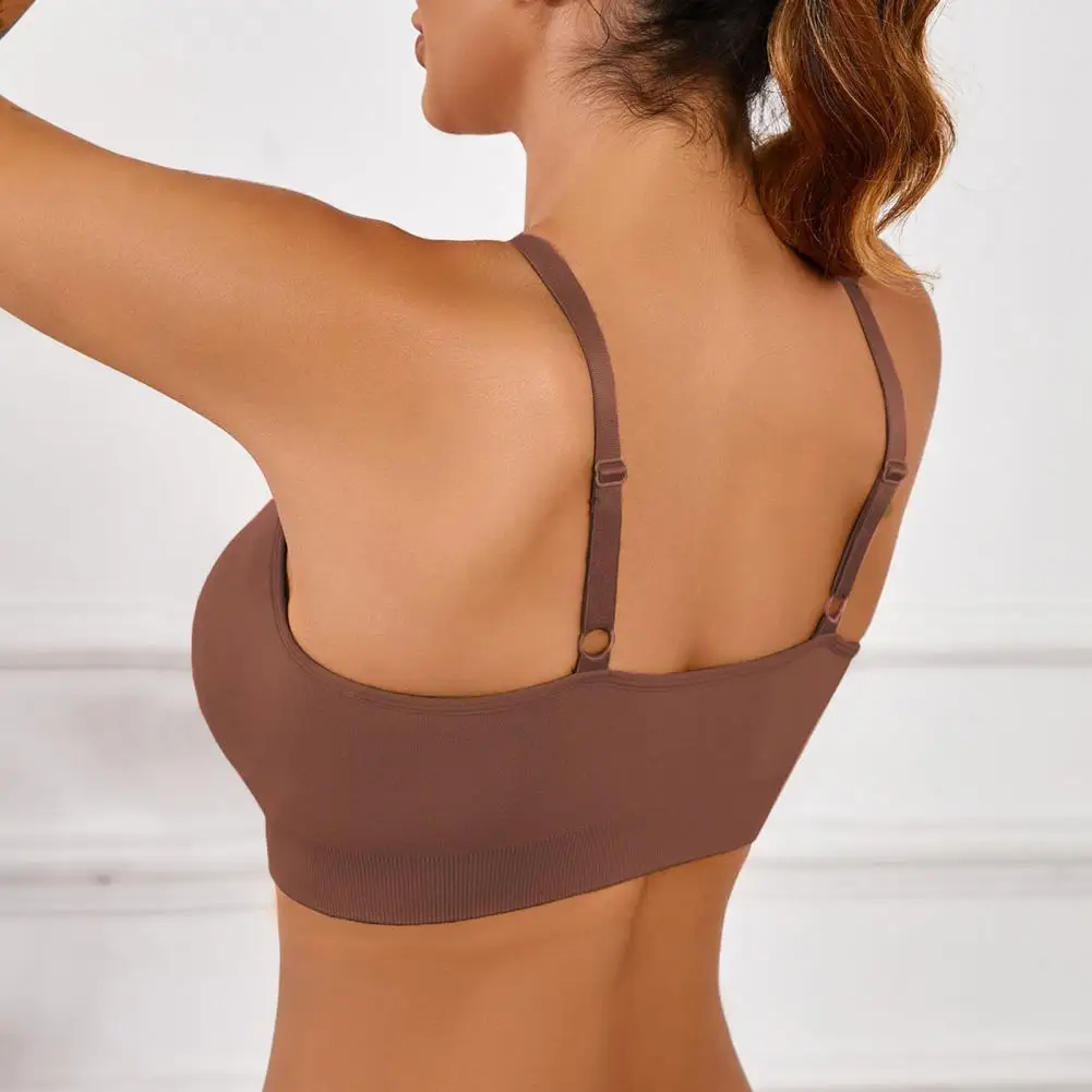 حمالة صدر لاسلكية داعمة للنساء، حمالة صدر ناعمة، حمالة صدر رياضية لاسلكية للنساء، حمالة صدر مبطنة لرفع اليوغا، مريحة لا