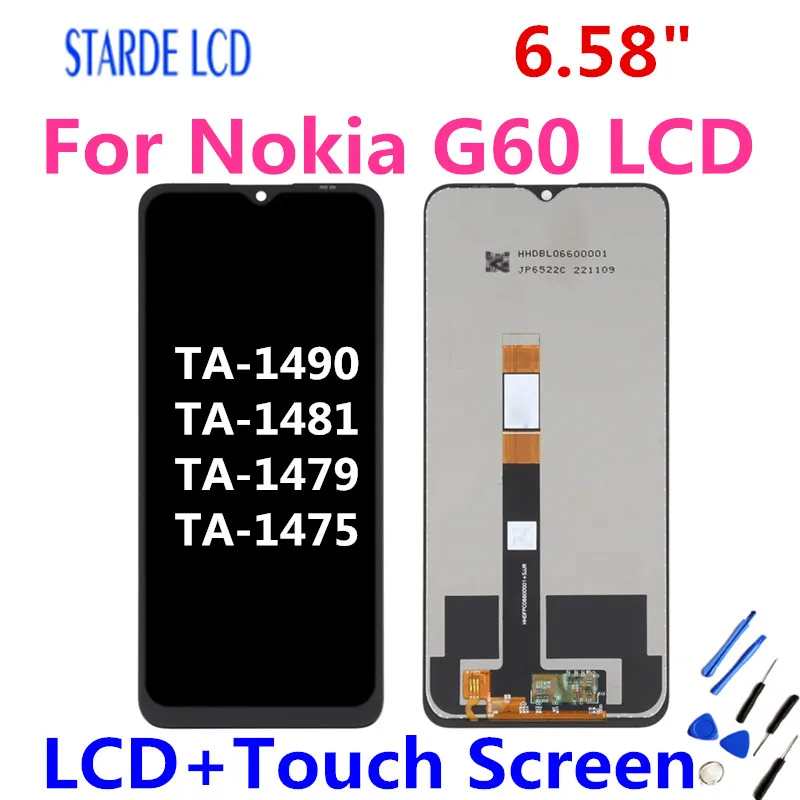 

Original 6.58" For Nokia G60 LCD Display Touch Screen Assembly For Nokia TA-1490 TA-1481 TA-1479 TA-1475 LCD Display Replacement