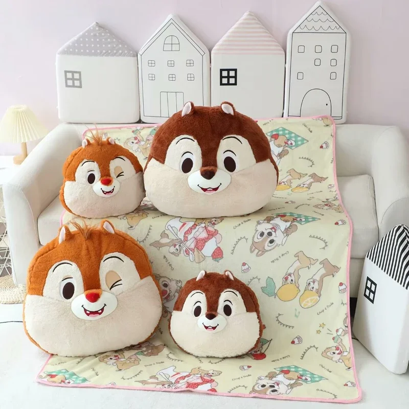 Disney Chip 'n' Dale Figura di cartone animato Farcito Morbido Peluche Bambola Poggiatesta Anime Cuscino Coperta Cuscino Decorazione della casa Regalo Giocattolo