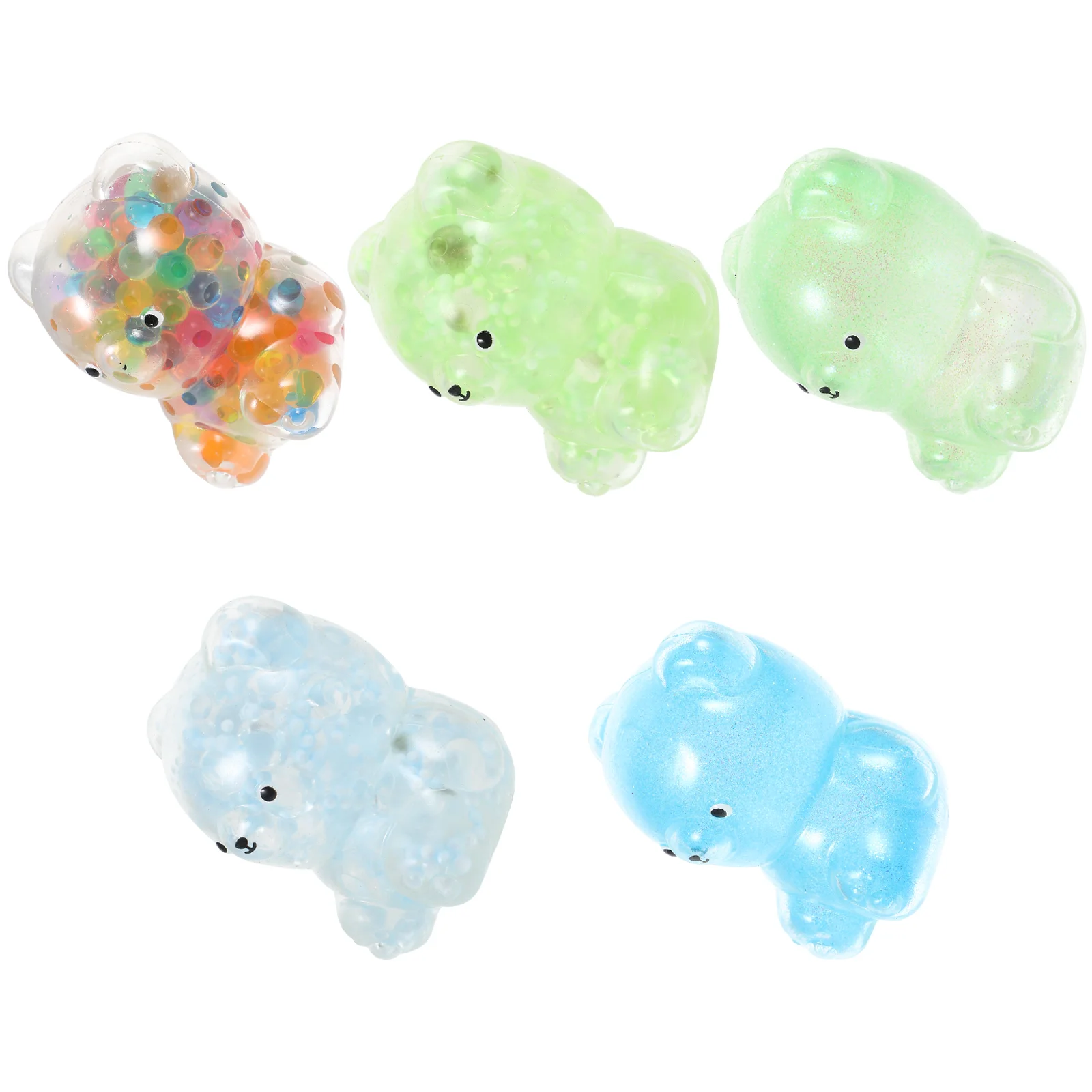 5 Pcs Decompression Toys Portable Squeeze Compact Adorable Flash Anxiety Interesting Pressure Household Cartoon Pinch