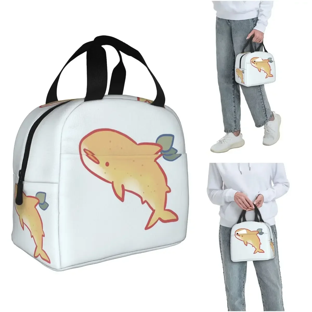 Lemon Shark Insulated Lunch Bag for Women Children Portable Food Boxes Thermal Lunch Box Tote