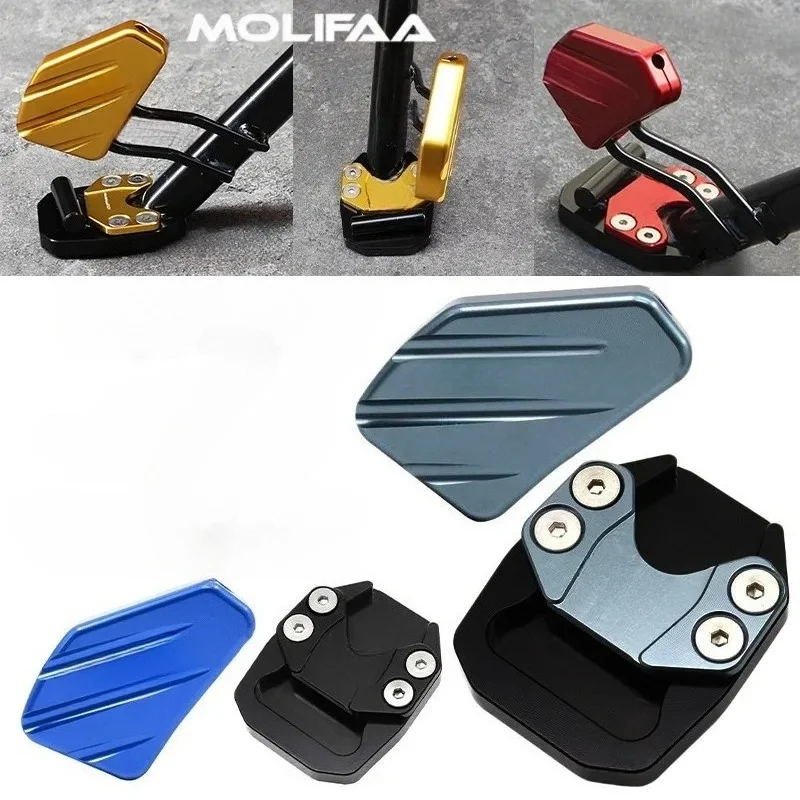 

Motorcycle Accessories CNC Aluminum Kickstand Foot Pad For SYM Husky ADV 300 Side Stand Enlarged Plate Enlarge Accessories