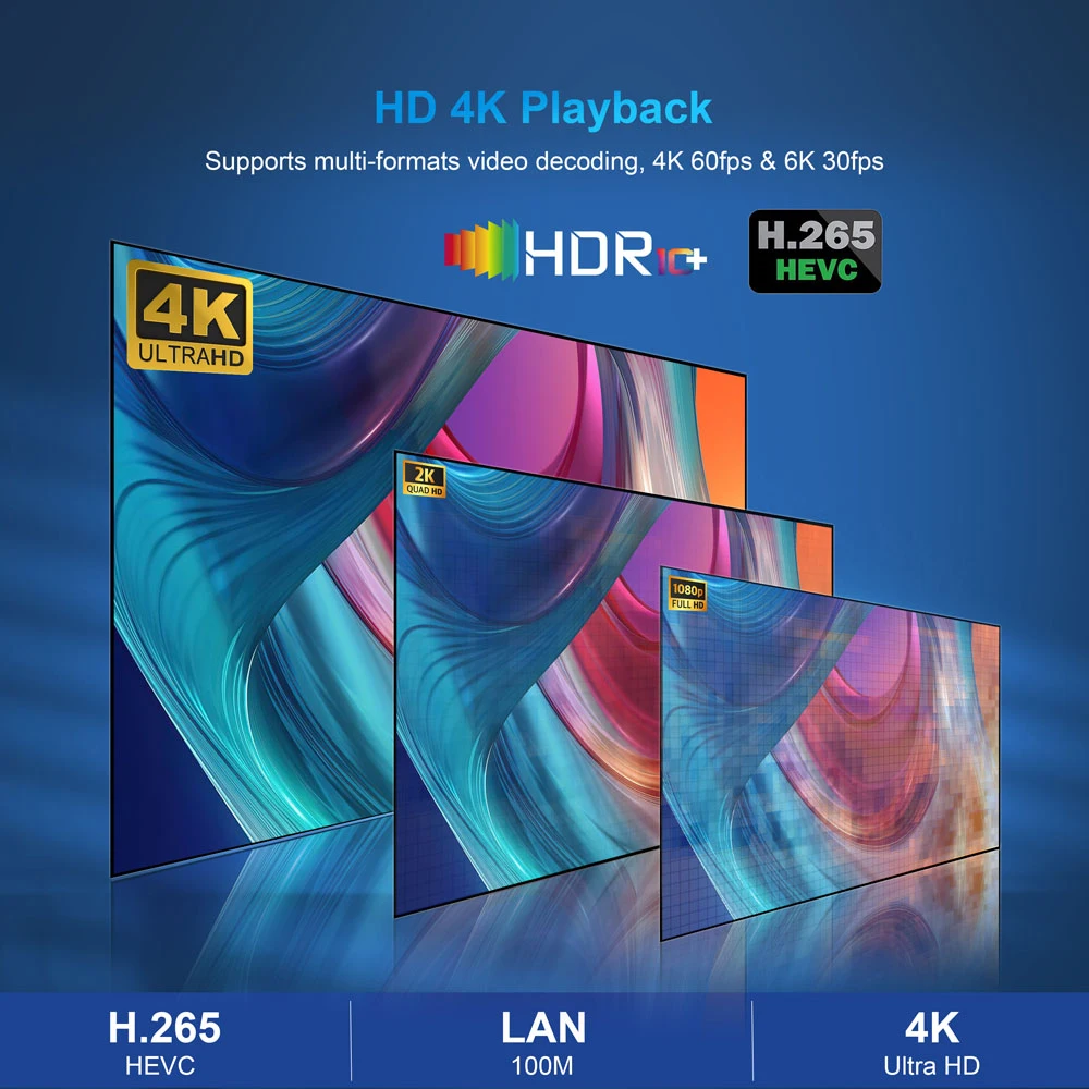جديد X98H TV Box Allwinner H618 أندرويد 12.0 رباعي النواة صندوق التلفزيون الذكي 4k 6K 2.4G/5G Wifi6 HDR جوجل مشغل الوسائط الصوتي فك التشفير