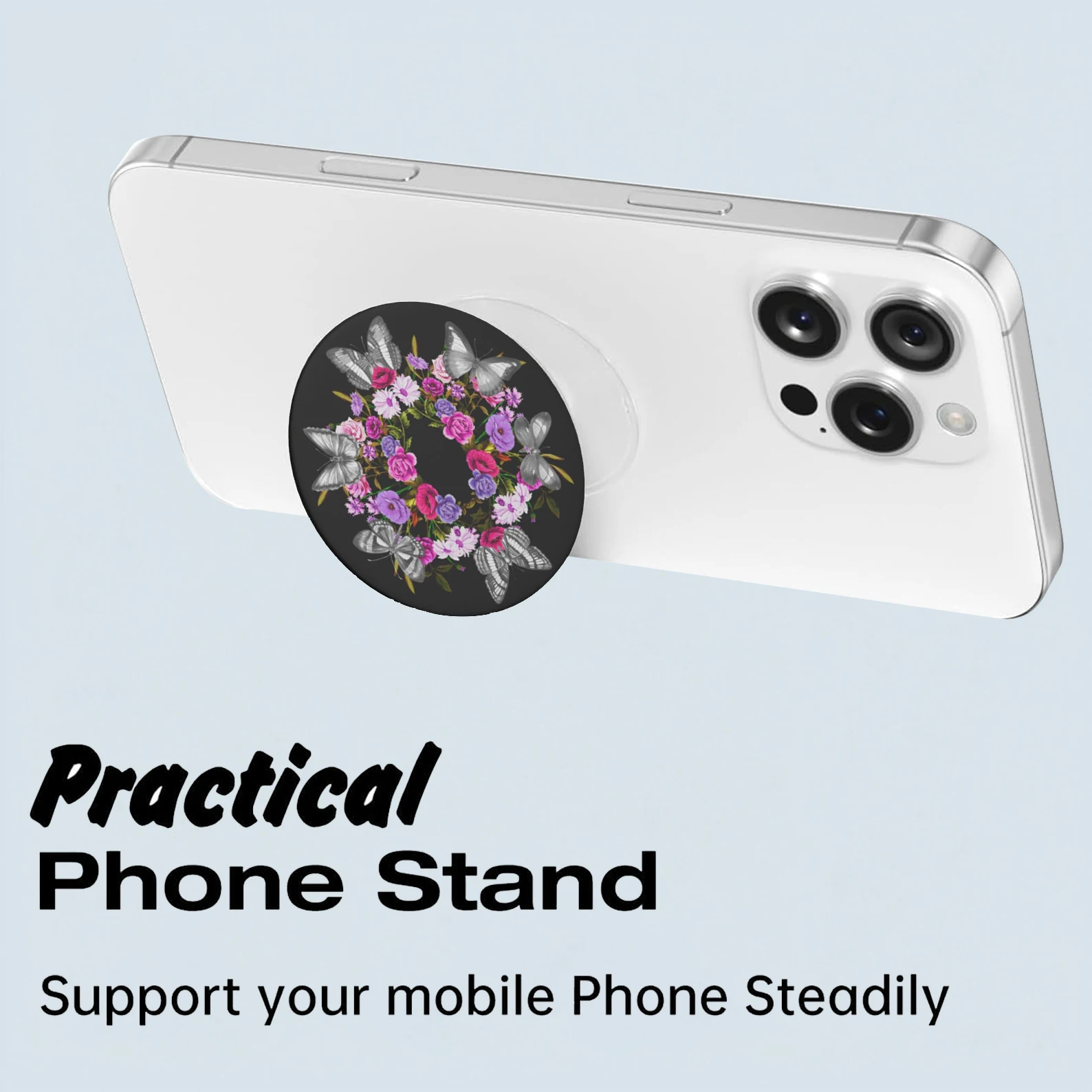 Pop-up-Handyhalter mit ausklappbarem Ständer und Klebehalterung für iPhone 17 16 15 14 13 12 und Samsung – Detail 2