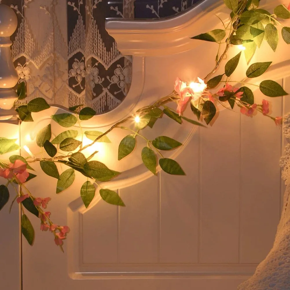 

Green Vine Shape LED Wisteria Flower Light String Waterproof Rustproof Moistureproof Night Light for Outdoor Indoor Decoration