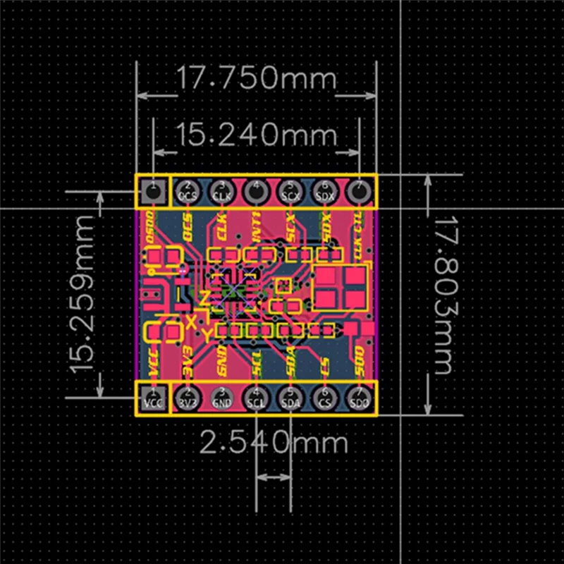 ABKQ-6PCS ICM-45686 IMU + QMC6309 وحدة مقياس المغناطيسية المصنوعة لتتبع الوحل Smol لمشروع DIY 6 قطعة