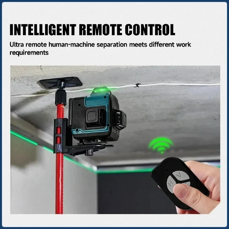 เครื่องระดับเลเซอร์ Makita 3D/4D 16 เส้น แนวนอนและแนวตั้ง พร้อมรีโมทคอนโทรล 16 เส้น 360 ° เครื่องมือระดับเลเซอร์ปรับระดับอัตโนมัติ