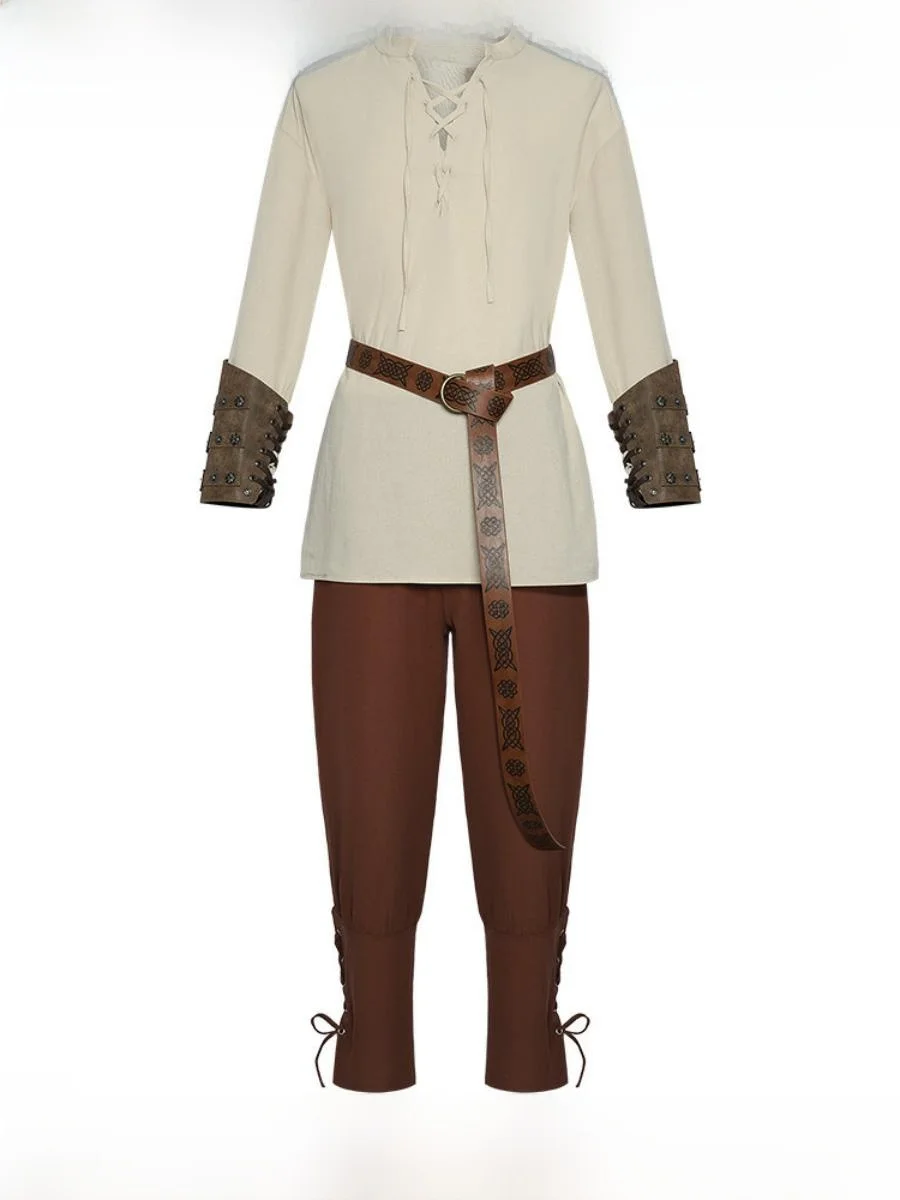 

Ренессанс, средневековый пират, брюки с поясом на щиколотке, сценический костюм, наряд на Хэллоуин, женская этническая мода