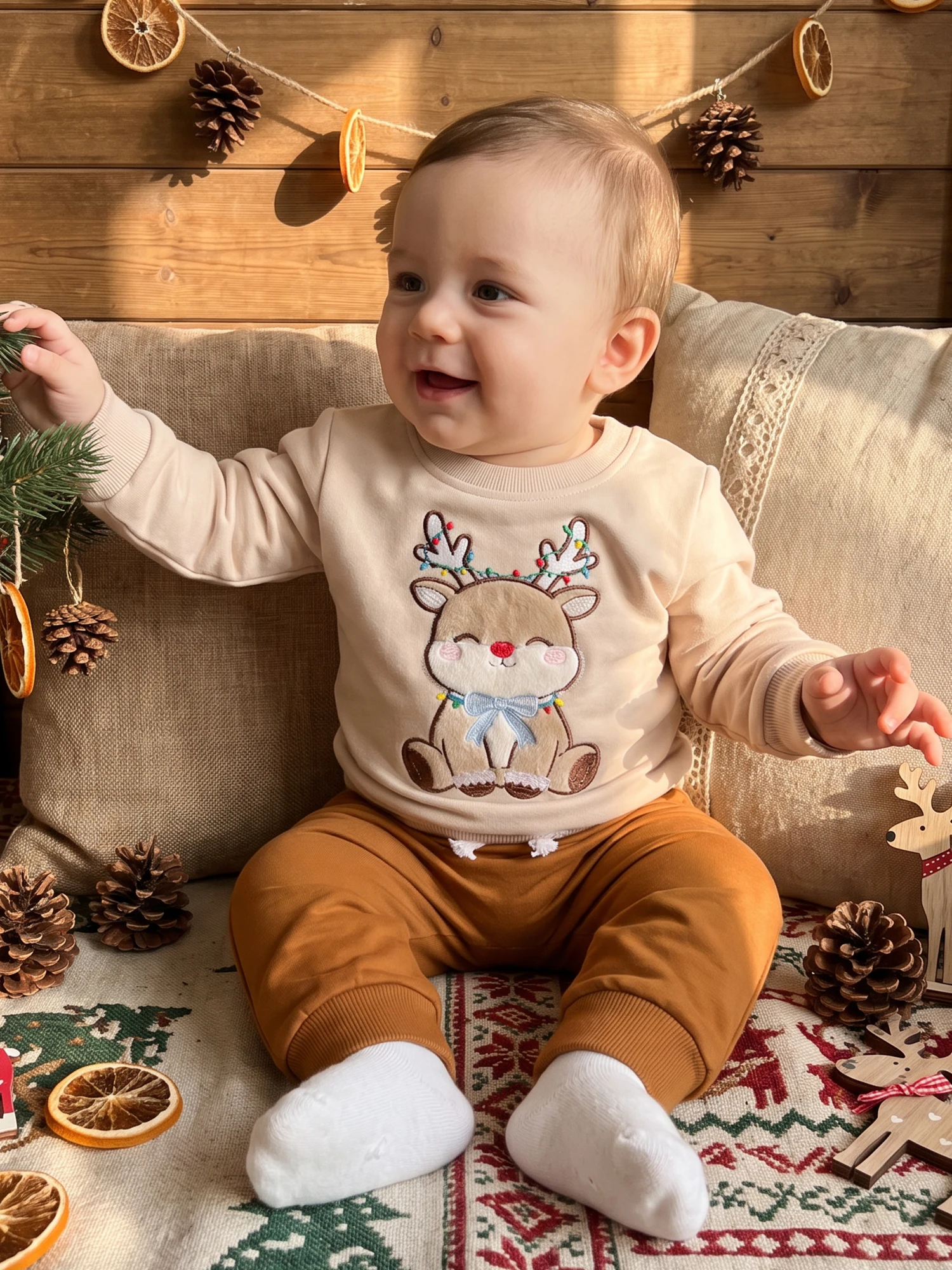 Long Outfits Sleeve Sweatshirt Pants Baby Boy Christmas Pants Set Christmas Outfits Long Latest Baby Boy Christmas