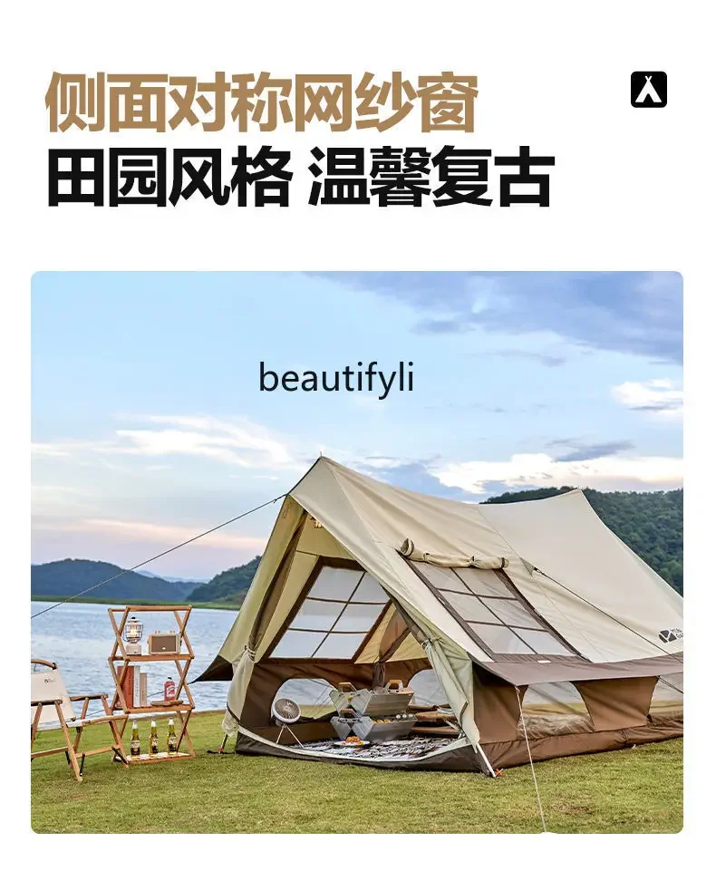 Exquisite Camping Outdoor Portable Windproof Rainproof Tent Large Window Cotton Roof Tent