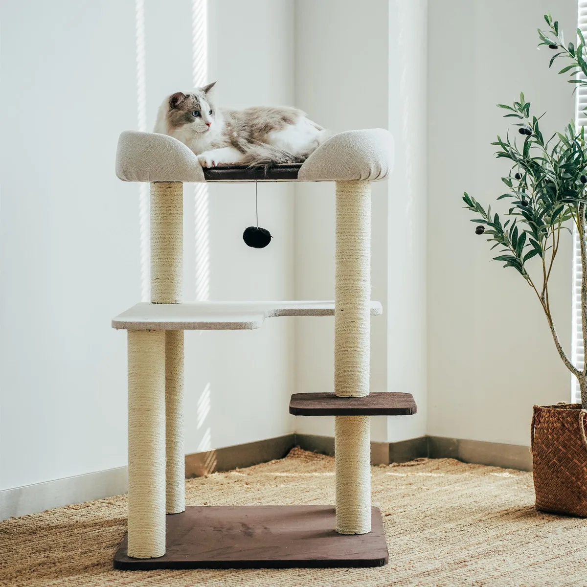 

House Climbing Cat Tower Supplies Indoor Wooden Climbing Cat Tower Things Accessories Scrapers Rascador De Gatos Pet Supplies