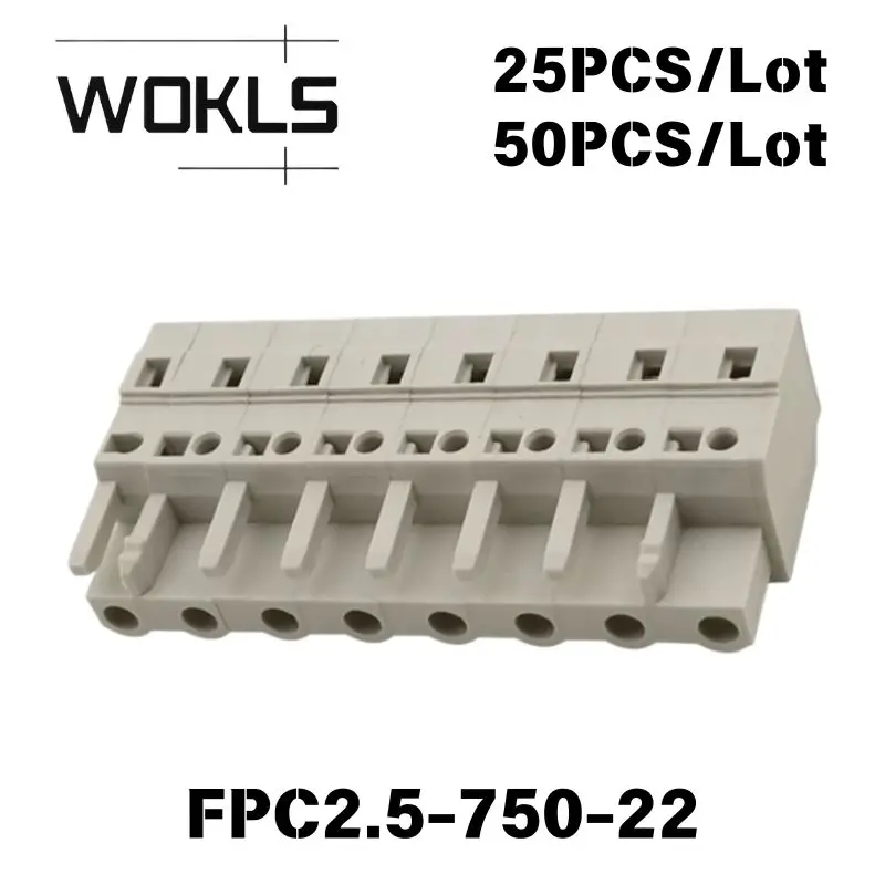 25/50PCS 8EDGKB MCS Multi-purpose Spring Terminal 7.5mm Pitch Screwless Plug-in Separable PCB Wire Connector