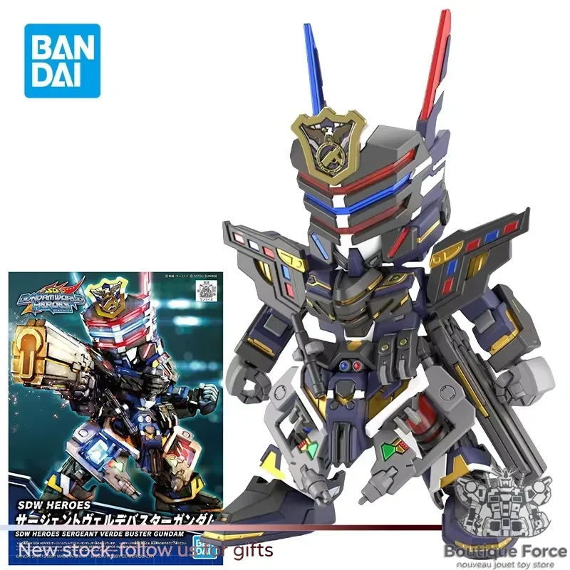 Bandai SDW Heroes Sergeant Verde Buster Gundam Actionfigur Anime-Modellbausatz Offiziell lizenziertes Sammlerstück
