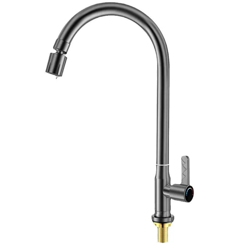 Modern 304 Stainless Steel Cross-Border Kitchen Faucet Universal Sink Faucet for Cold Hot Water for Vegetable Washing Basin