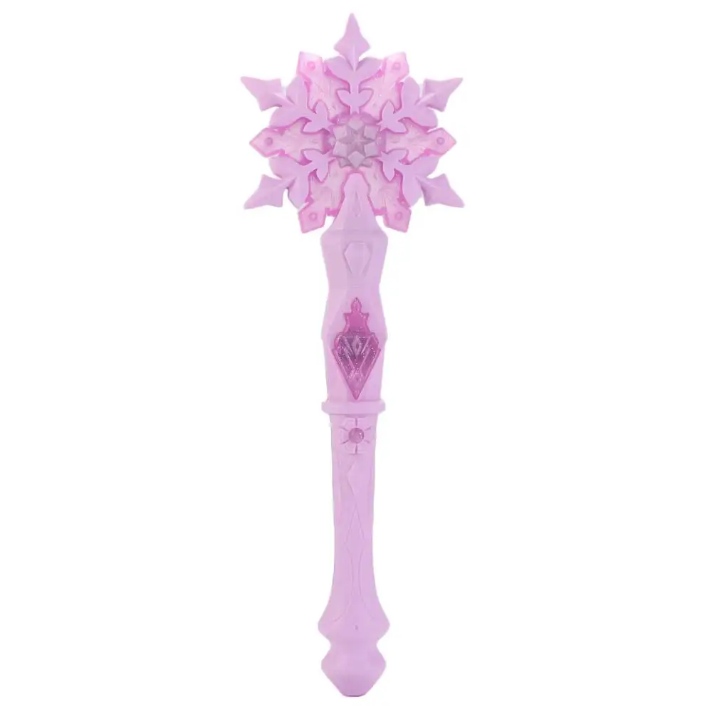 Fairy Wands ABS Light Up Snowflake Wand Princess Glowing Sticks Glow Snowflake Wand Snow Music Flashing Snow Star Wands Children