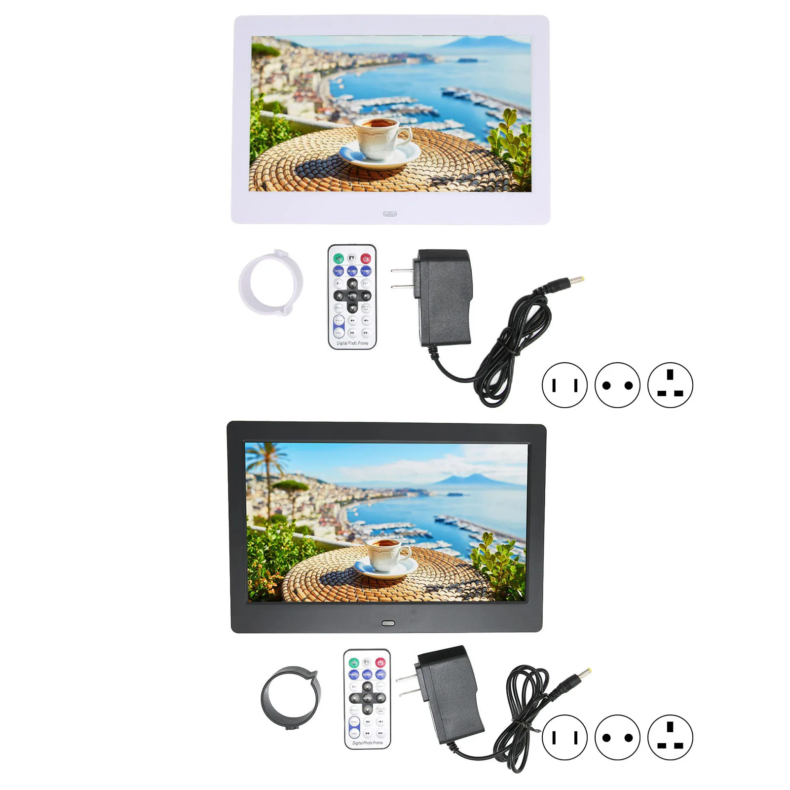 

Digital Photo Frame HD 10.1 Inch 1024x600 LCD Display Smart Electronic Picture Frame with Remote Control HD Digital Video Frame