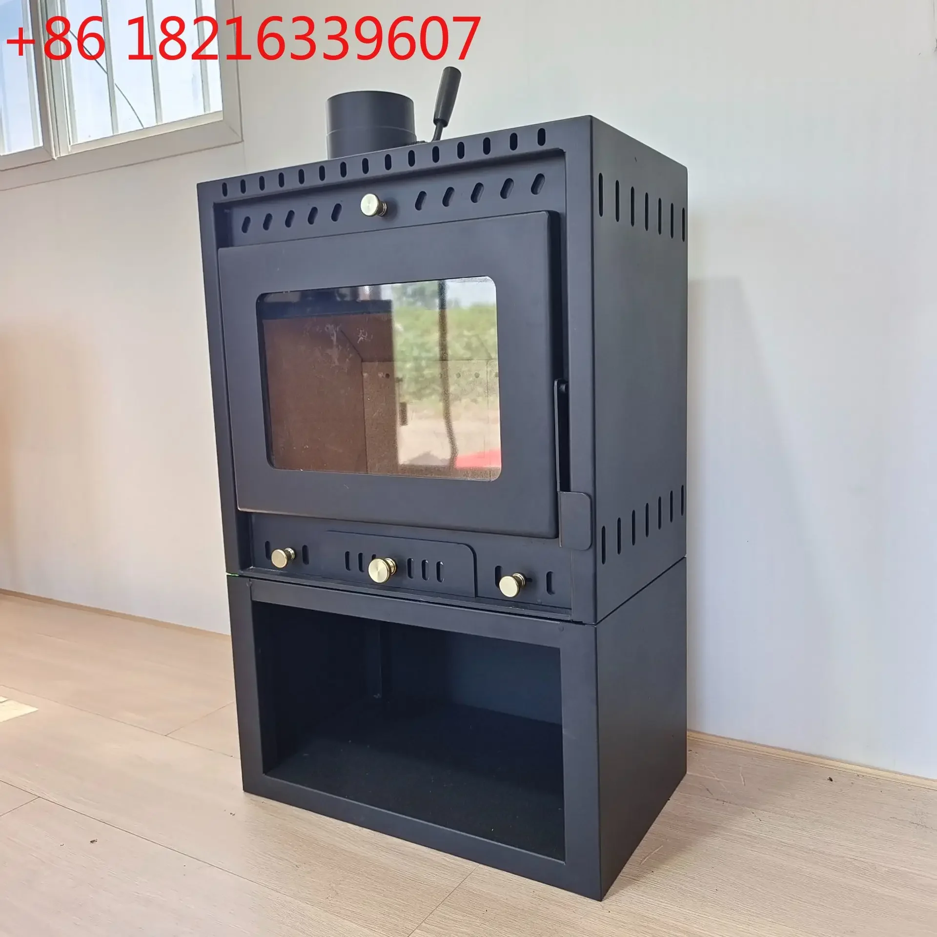 Household wood-burning fireplace, smokeless and dust-free heating stove