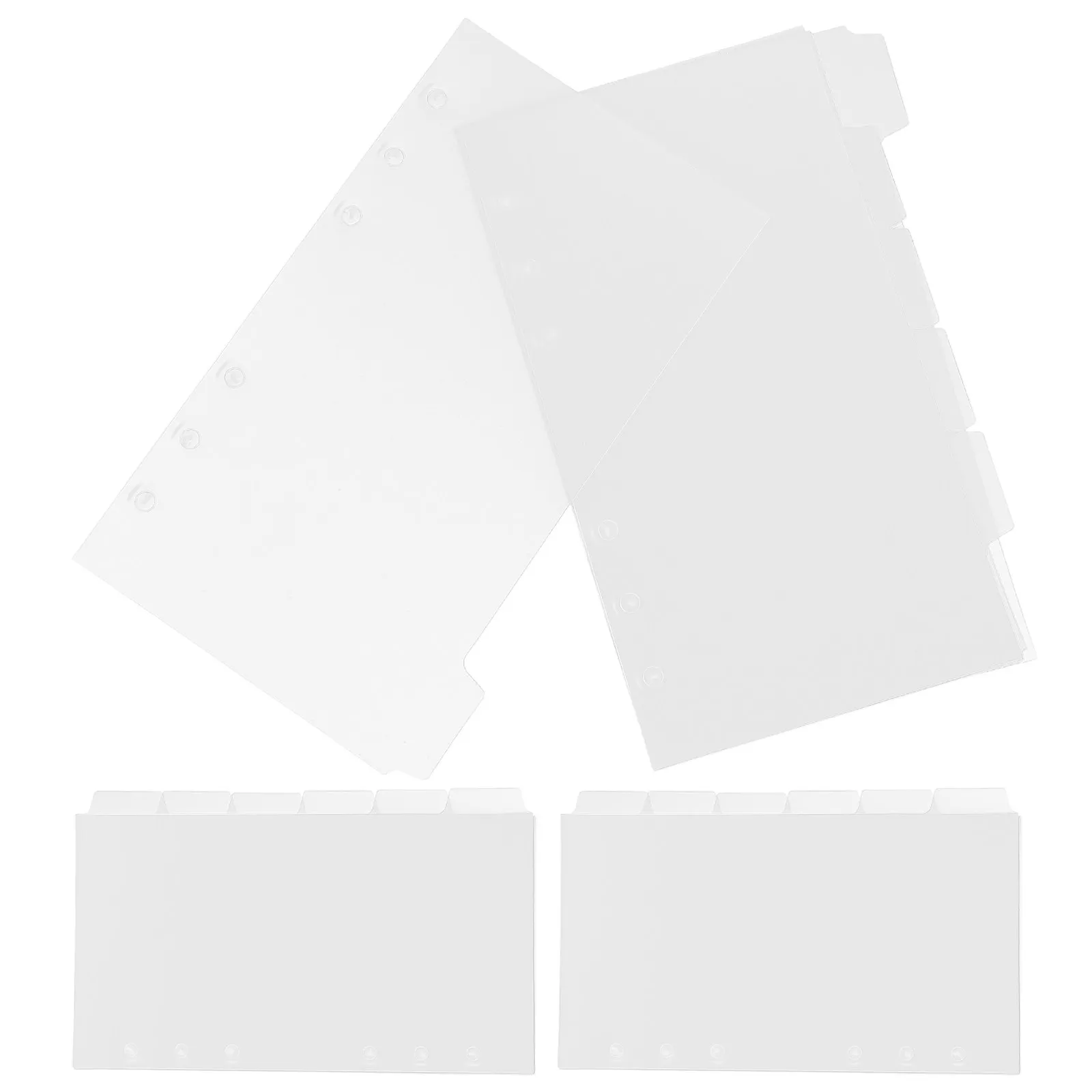 

18 Sheets Plastic Index Dividers for Loose-Leaf Binder Notebook Tabbed Divider Pages with Write-on Tabs for Office School