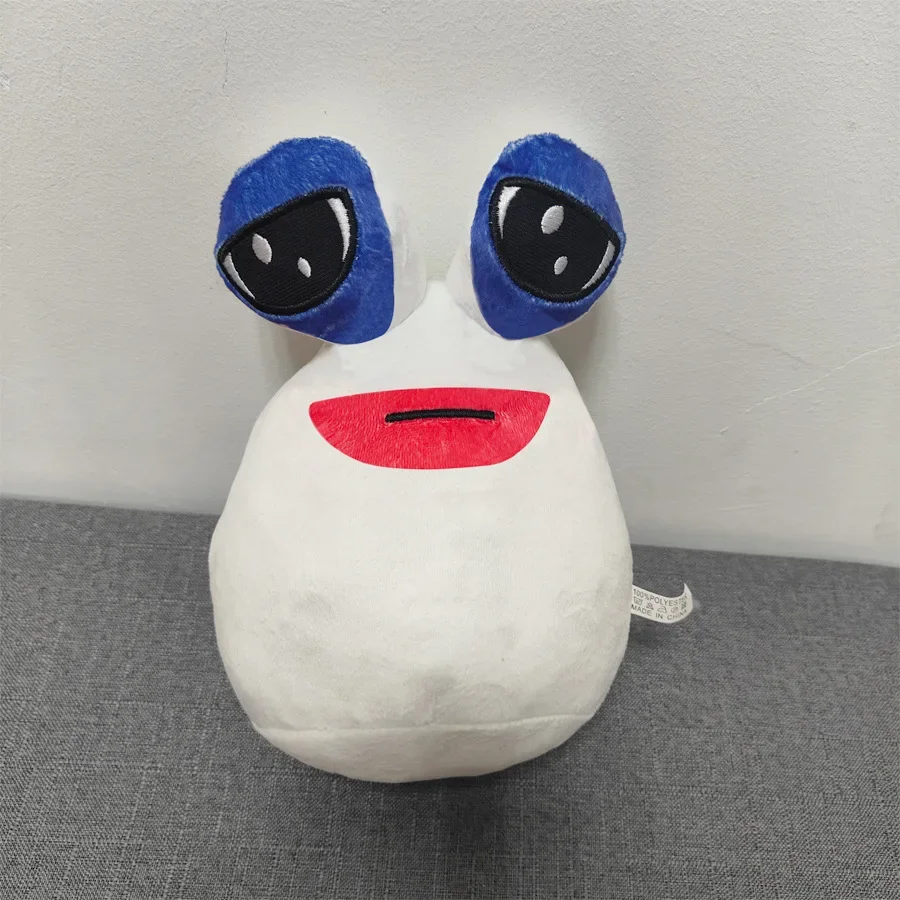 8.6inch/22cm Pou Alien Plush Pink Smiling Face Plush Toy Furdiburb Emotion Alien Big Eyes  Plushie Stuffed Animal Pou Doll