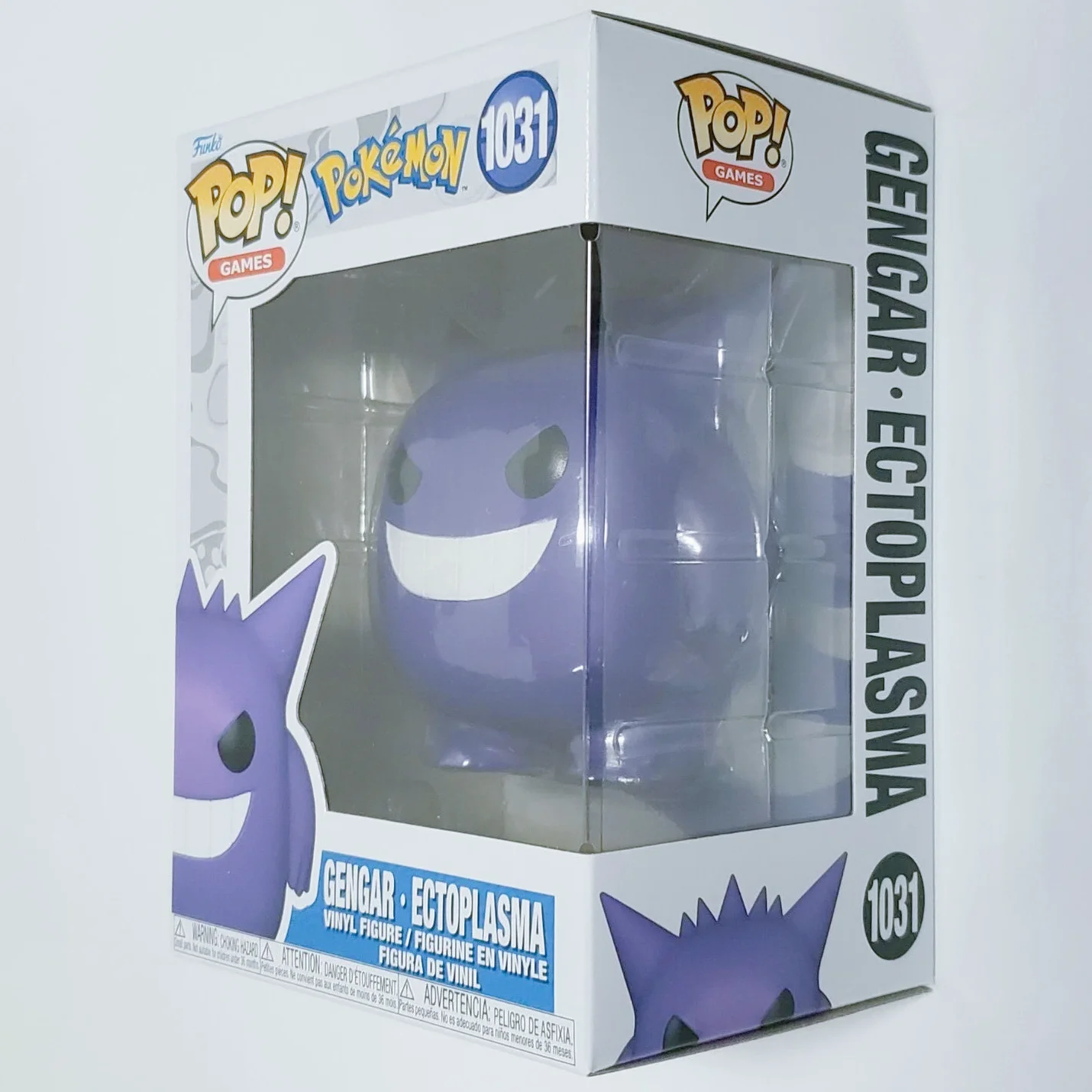Figura de anime Pokémon Gengar Funko Pop # 1031 Estatuilla coleccionable oficial genuina de edición limitada Lindo regalo de juguete para fanáticos de Pokémon