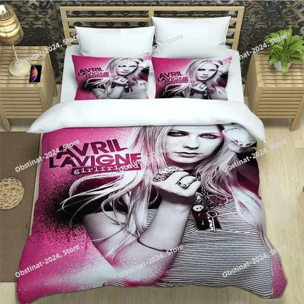 

Avril Lavigne Duvet Cover Pillowcase Bedding Set Adult Boys Girls Bedroom Decoration Children Gift Single Double Large Size