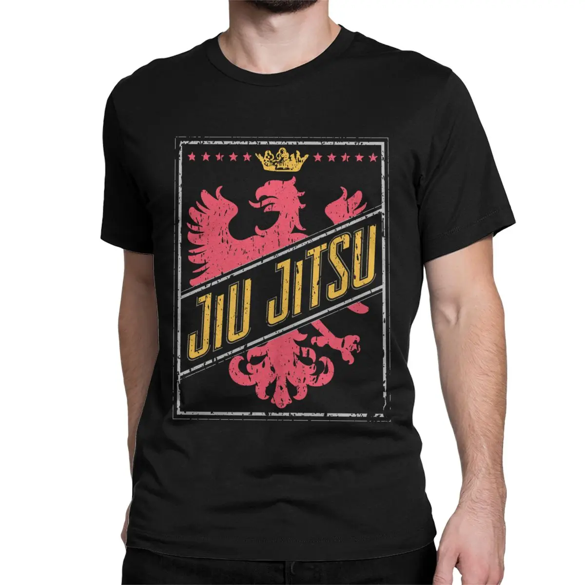 Men Women Eagle Jiu Jitsu Full Frame Brazilian Jiu Jitsu BJJ T Shirts 100% Cotton Clothing Novelty Tees Big Size T-Shirts