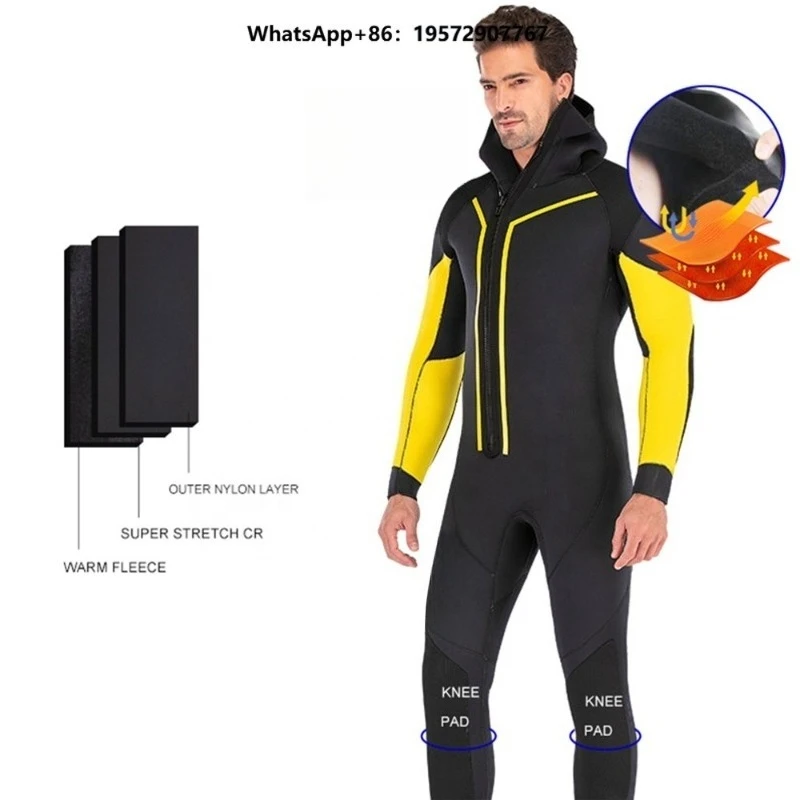 Professional 7mm Swim Wetsuits Men Diving Suit Split Scuba Snorkel Swimsuit Spearfishing Surfing