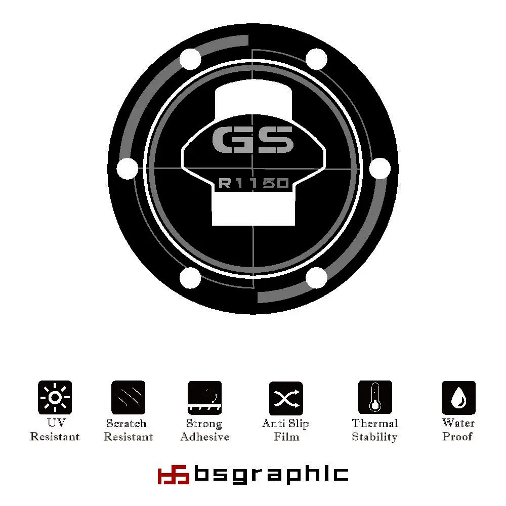 Fuel cap anti slip sticker declas protection for Fuel cap protection for BMW R1150GS R 1150 GS ADV 2000 2001 2002 2003 2004 image 4