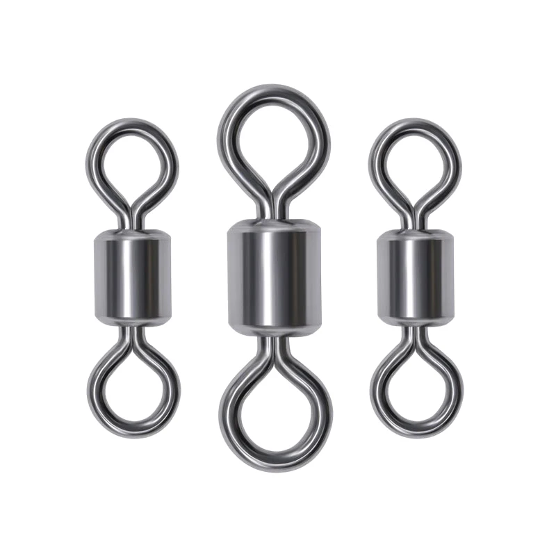 الصيد قطب 10 قطع الصلبة موصل الكرة تحمل المفاجئة الصيد يدور المتداول الفولاذ المقاوم للصدأ الخرز