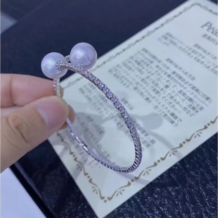 classic 10-11mm south sea natural white pearl bracelet