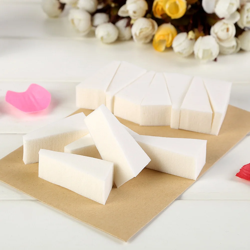 

40pcs Nail Sponges Wedge Shaped Powder Puff Manicure Sponge Makeup Trapezoidal Wedges for Nail Polish Applying