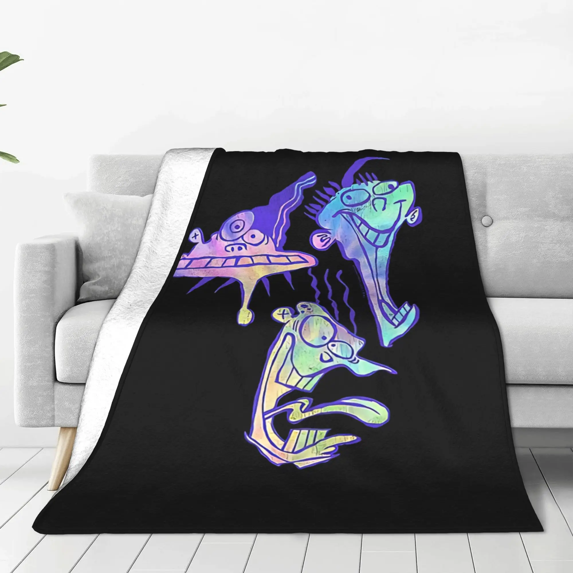 1PC funky graphic Ed  Edd  Eddy Home Room Decorations Winter Blankets For Adults Bedding Home Interior Sofa Knee