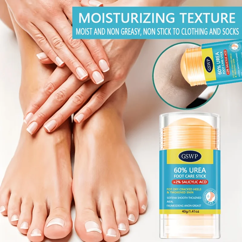 GSWP 60% Urea Foot Care Stick, Containing 2% Salicylic Acid, Is Designed for Dry, Cracked Feet. It Soothes Dry. 40g/80g