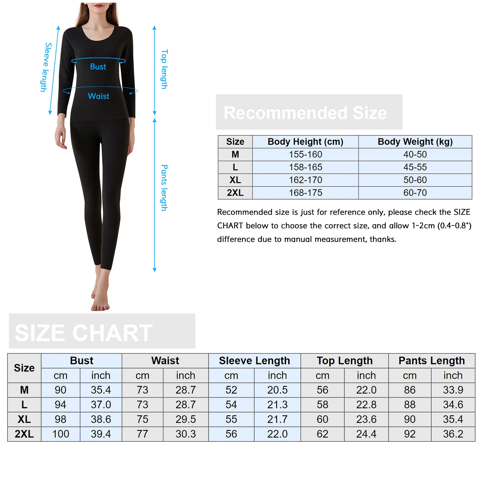 النساء ملابس اخلية حرارية مجموعة الصوف سلس Bodycon الدافئة بلون س الرقبة طويلة الأكمام الملابس الداخلية M L XL 2XL حجم 155-175 سم