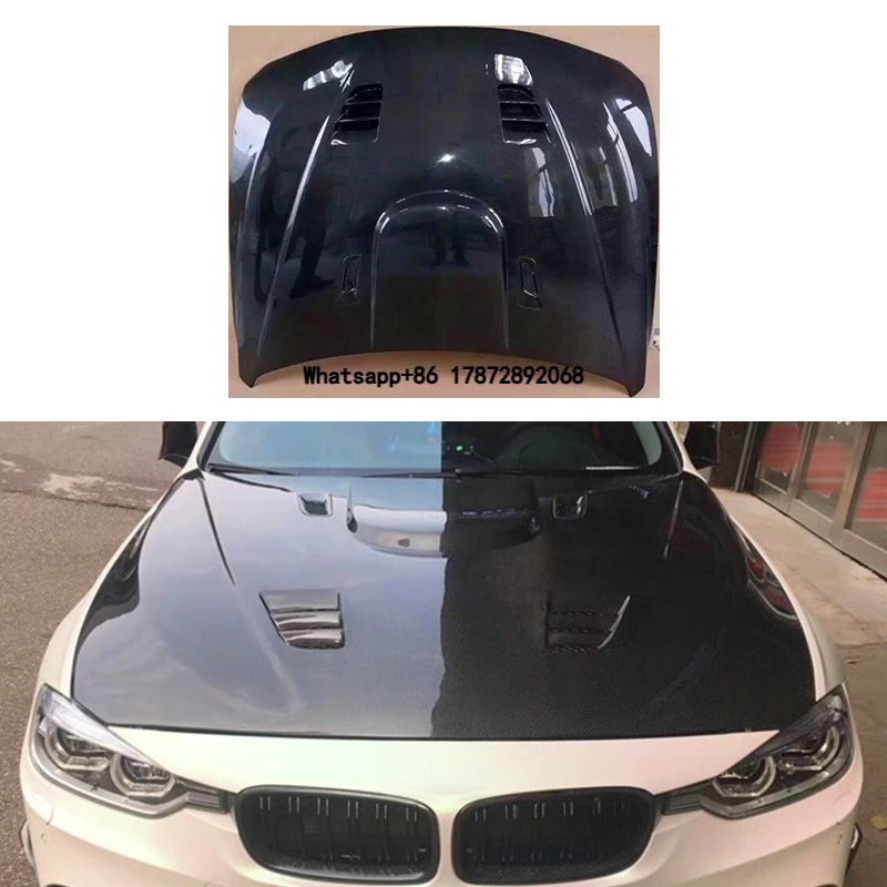 Carbon Fiber Engine Hood New Condition for 3 Series 2012-2019 F30/F35 M4 Style Black Bolt-On